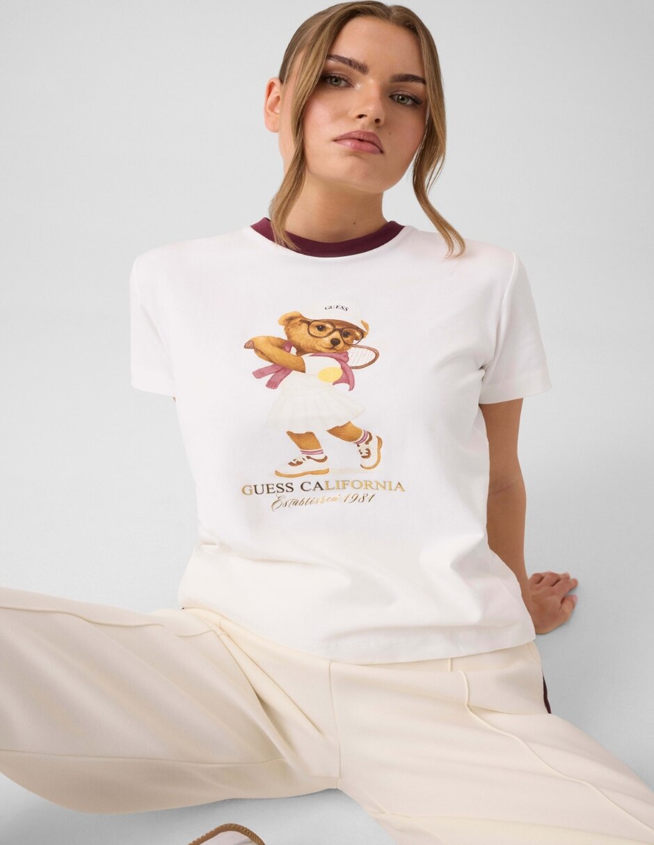 Playera manga cuello redondo para mujer 5