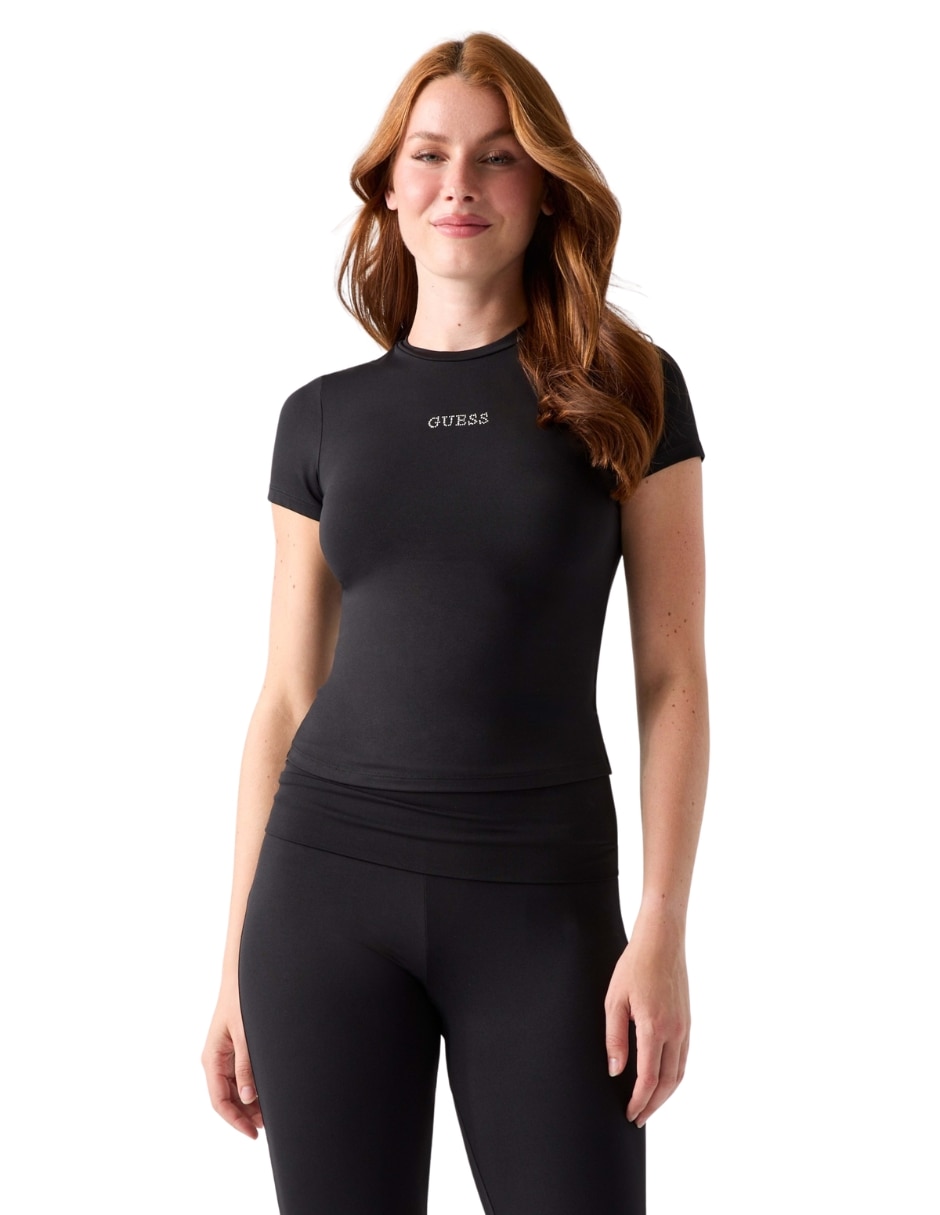 Playera manga active cuello redondo para mujer Playera manga active cuello redondo para mujer