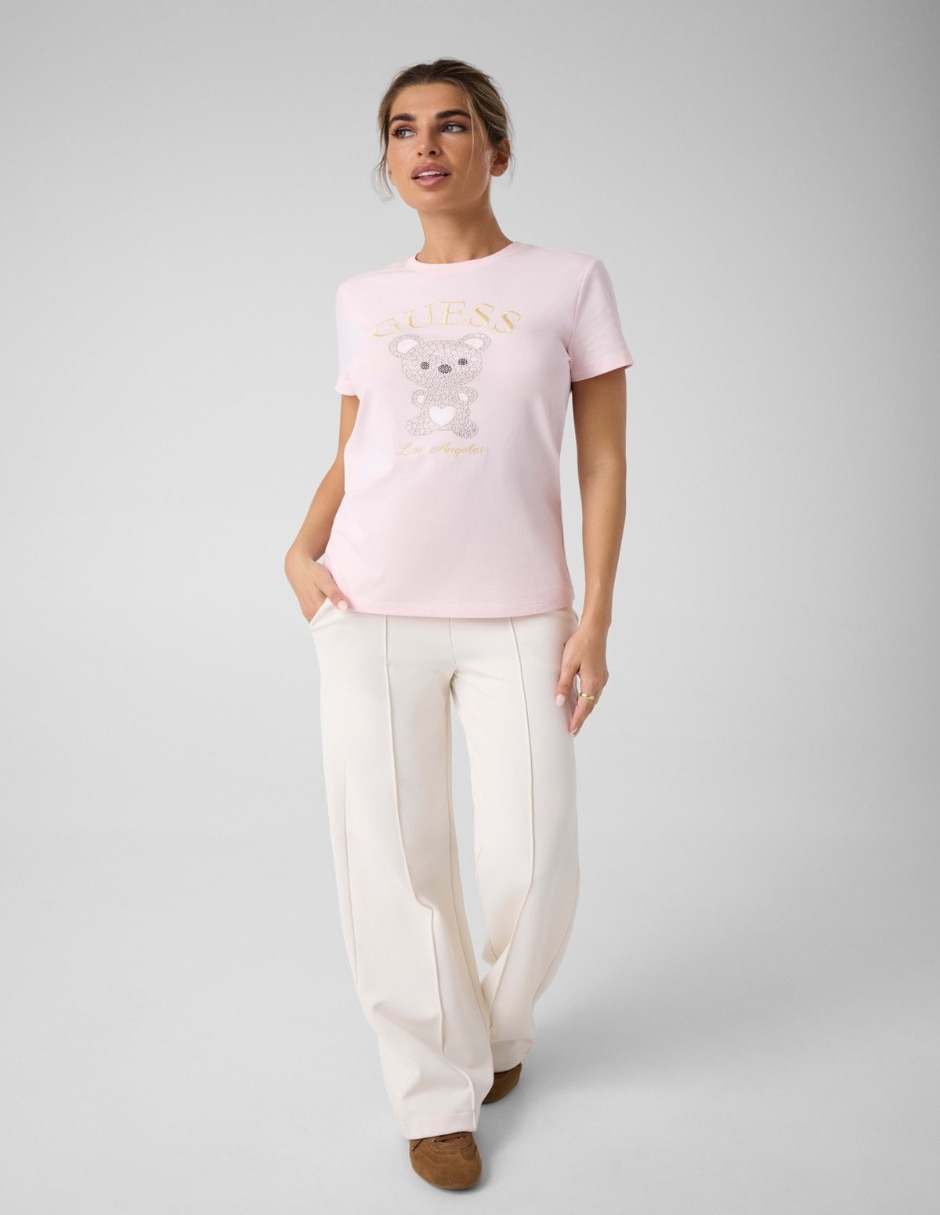 Playera manga active cuello redondo para mujer 2