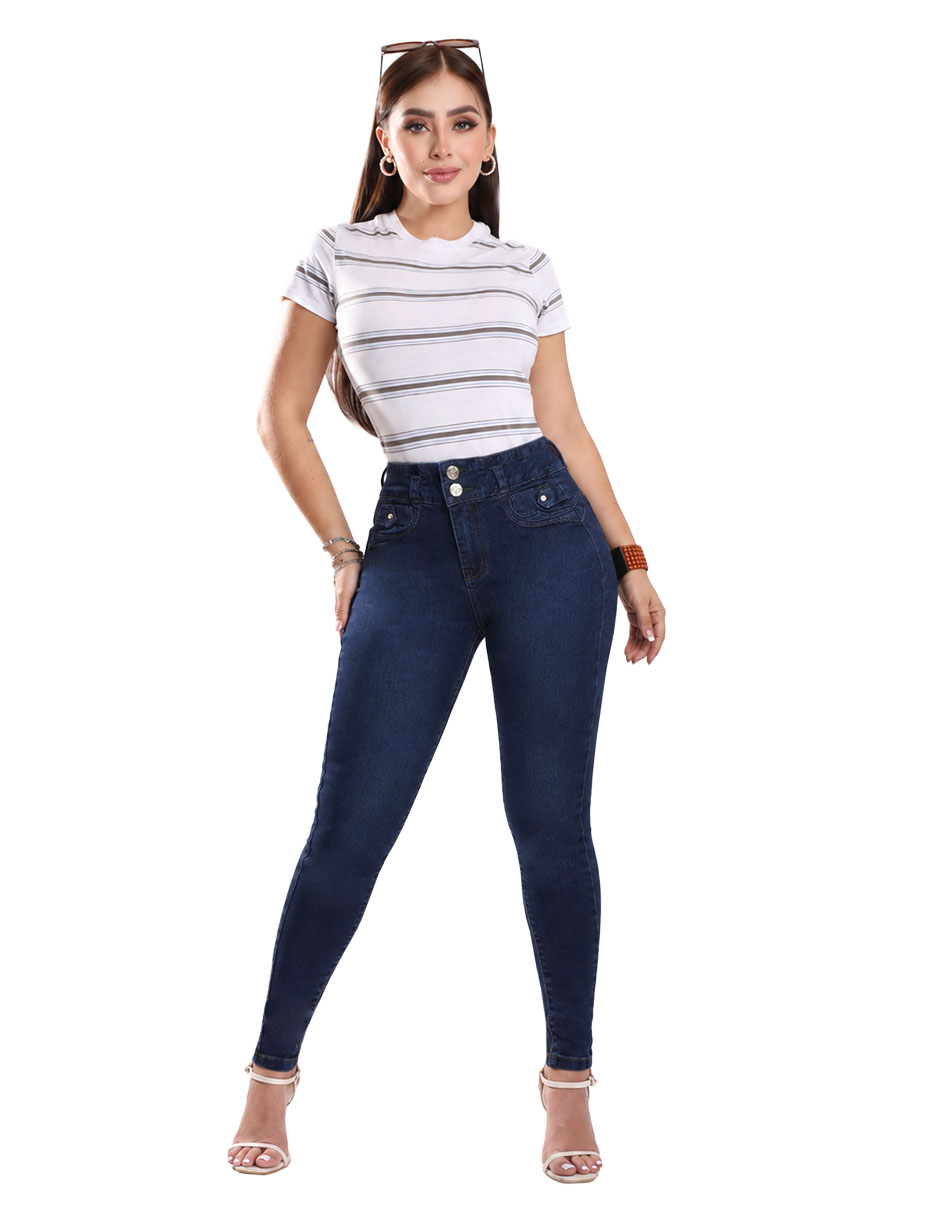 Jeans regular super skinny para mujer 2