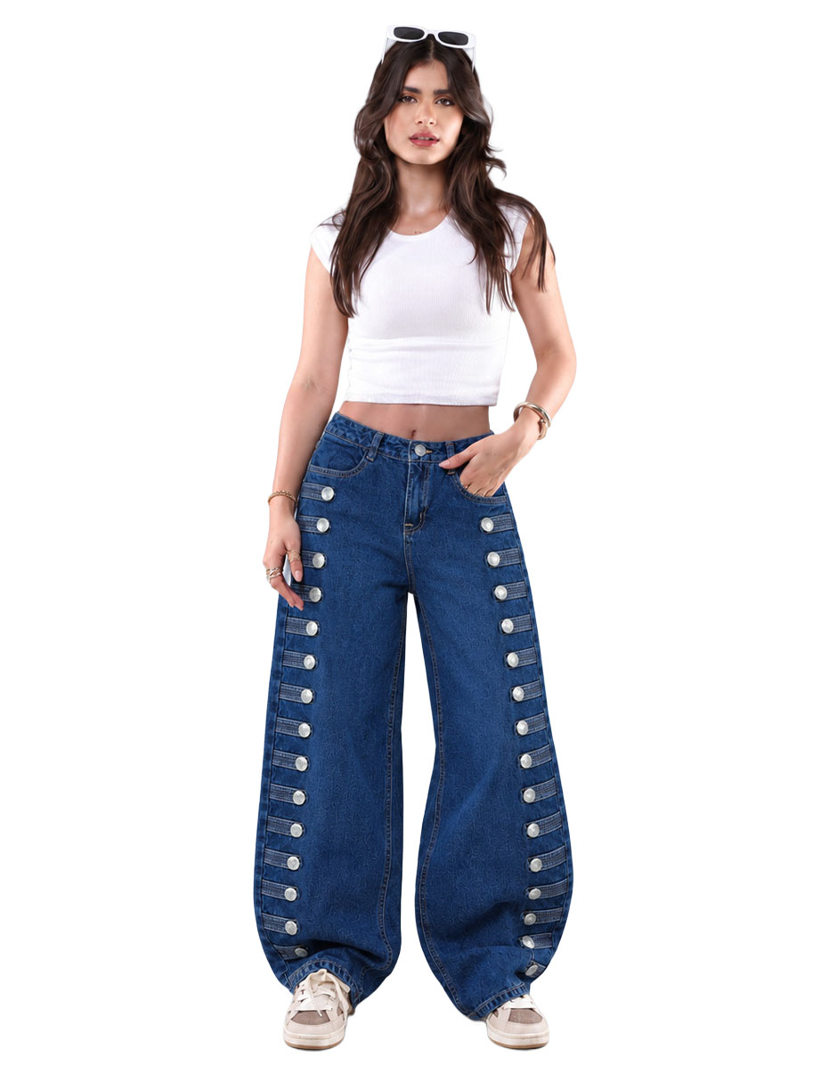 Jeans relaxed barrel para mujer 2