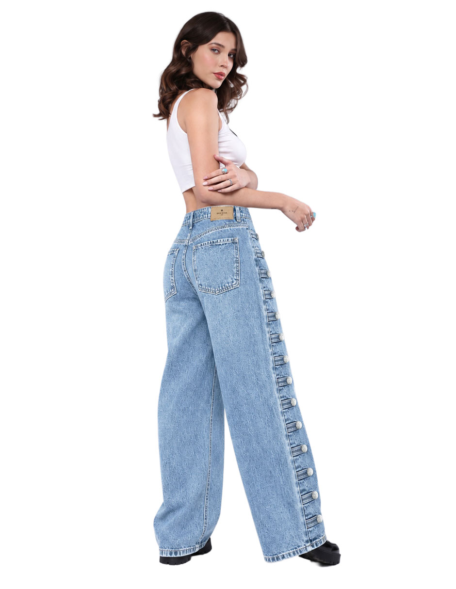 Jeans relaxed barrel para mujer 4