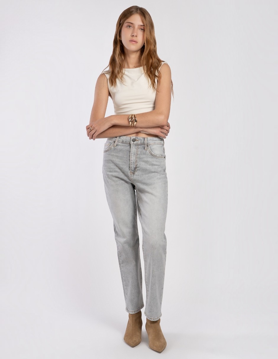Jeans regular wide leg para mujer Jeans regular wide leg para mujer