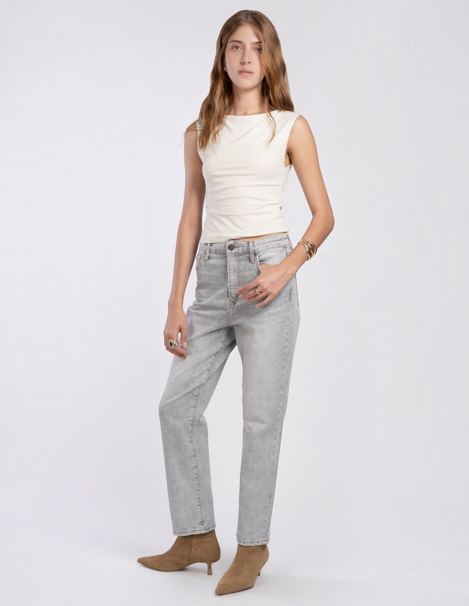 Jeans regular wide leg para mujer 5