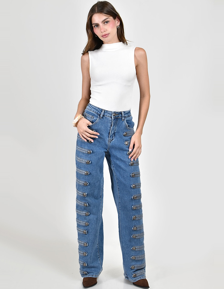 Jeans wide leg para mujer 5