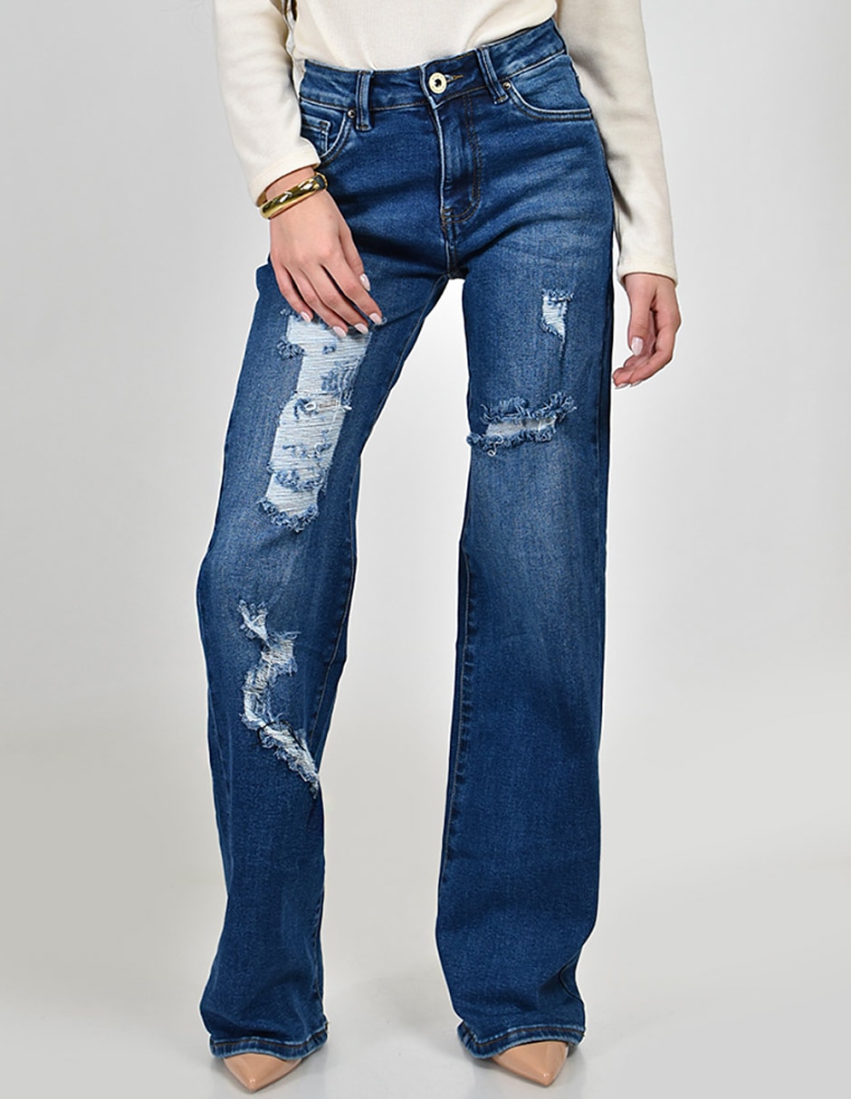 Jeans wide leg para mujer