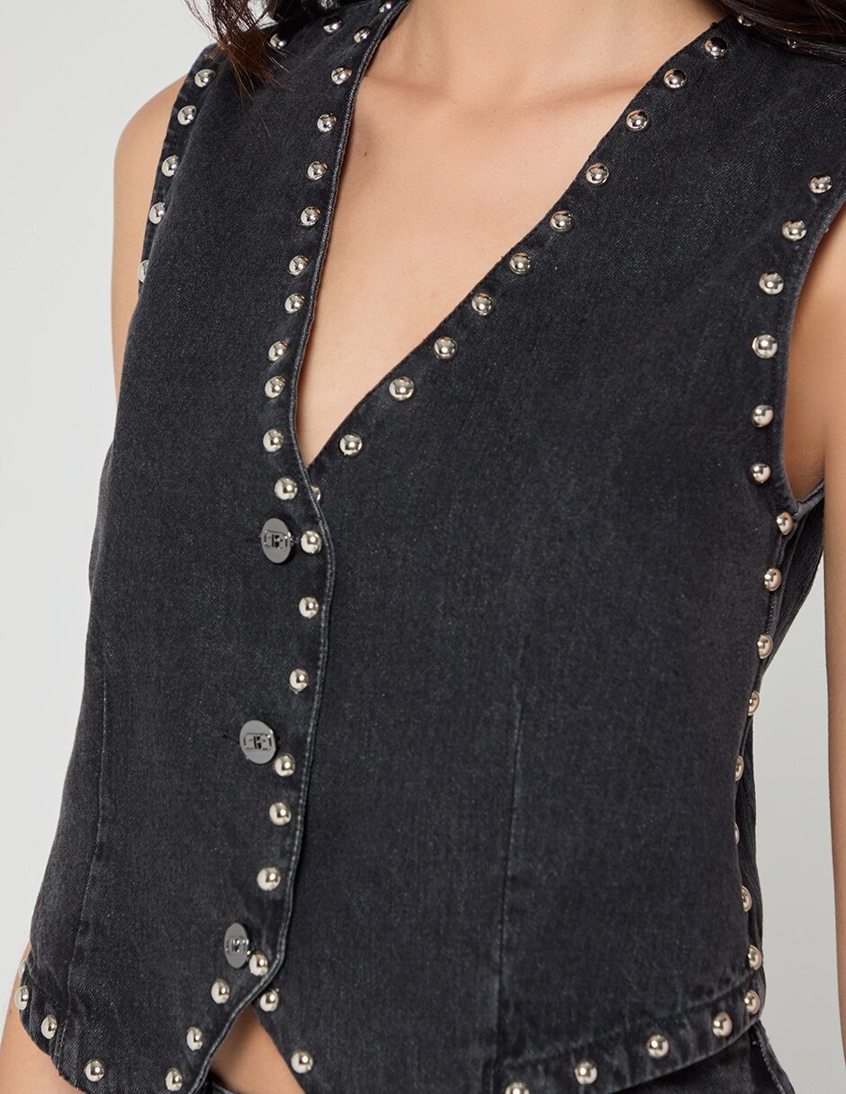 Chaleco de mezclilla para mujer 4