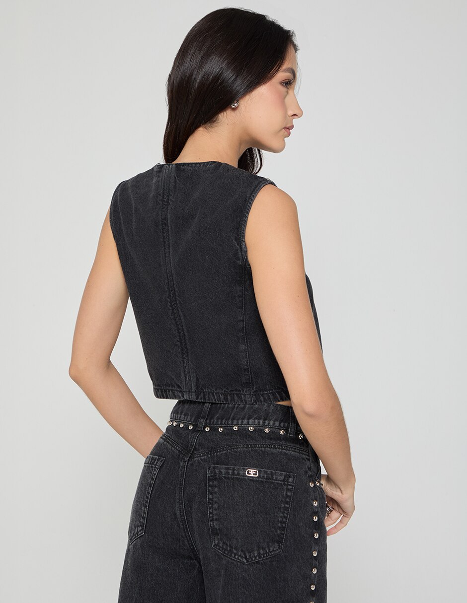 Chaleco de mezclilla para mujer 5