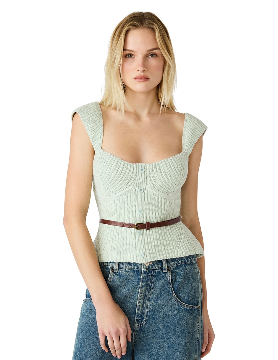 Top Steve Madden cuello cuadrado tirante ancho