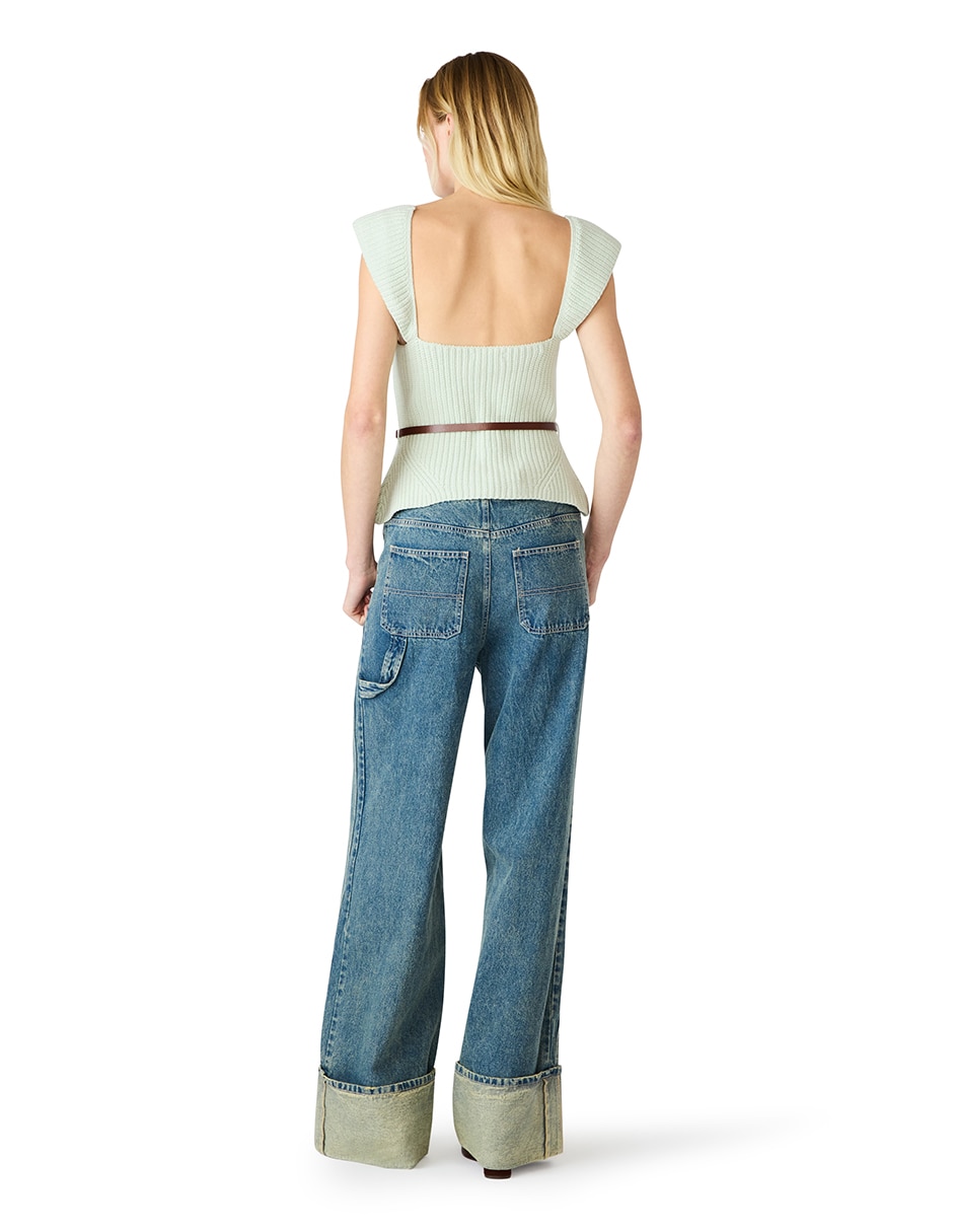 Top Steve Madden cuello cuadrado tirante ancho
