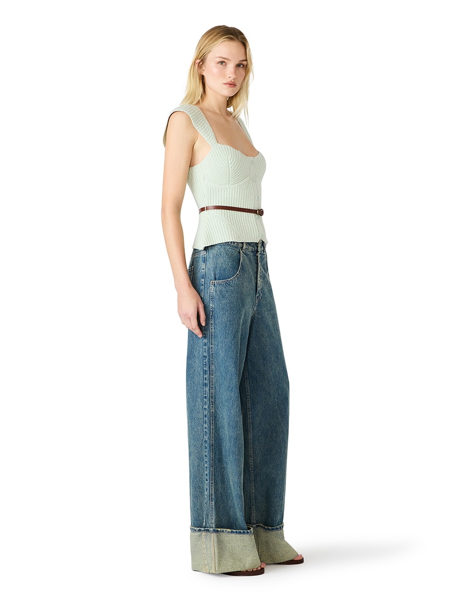 Top Steve Madden cuello cuadrado tirante ancho