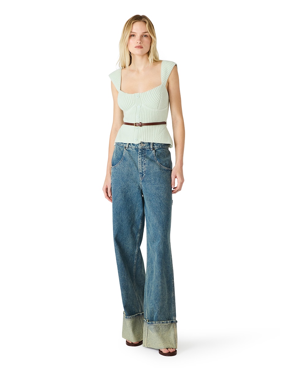 Top Steve Madden cuello cuadrado tirante ancho